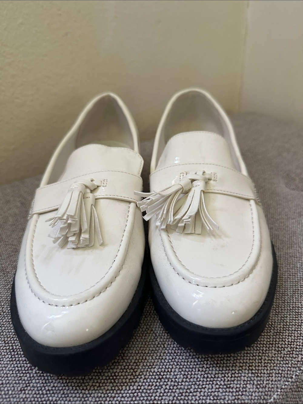 White Tassel Loafers for Women size 9 M